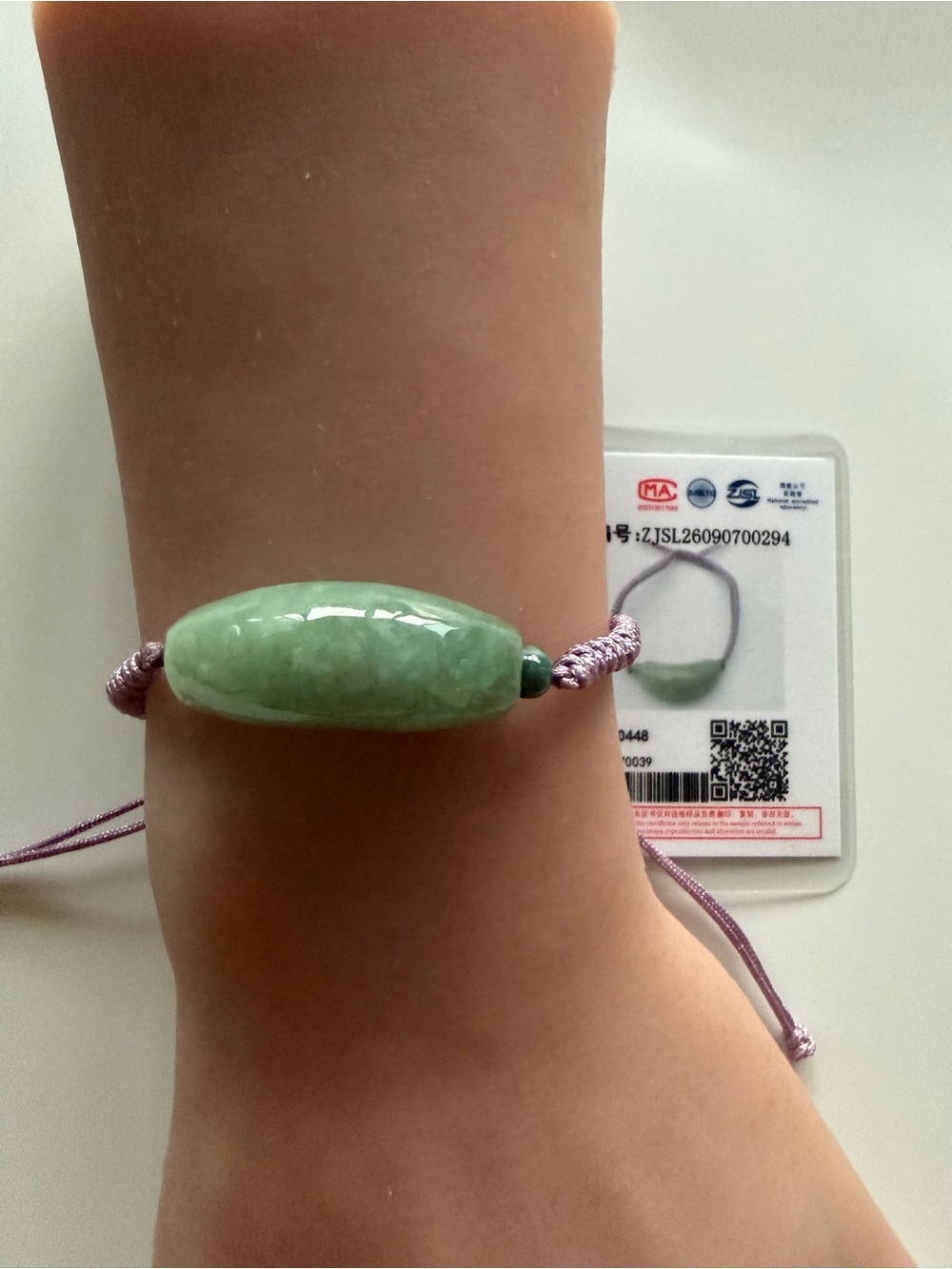 Authentic burmese Jade Bead Adjustable Bracelet -